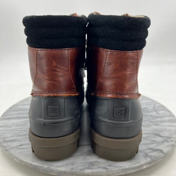 Sperry Mens 8.5 Duck Boots Leather Top-Sider Avenue Lace Up Waterproof Outdoor - Picture 5 of 13